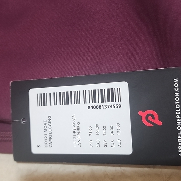 Peloton Move Capri leggings size small NWT - Picture 2 of 6